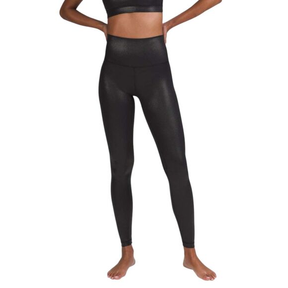 Lululemon Align High-Rise Pant 28" *Shine Radiate Foil Print Black - Picture 1 of 11
